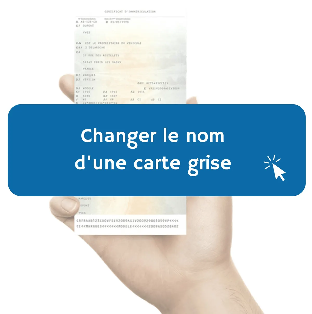 Changement de nom carte grise en ligne