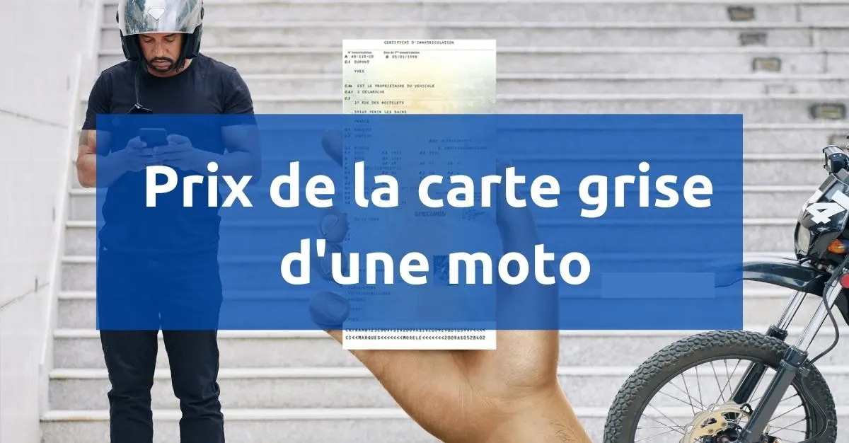 Prix de la carte grise d'une moto