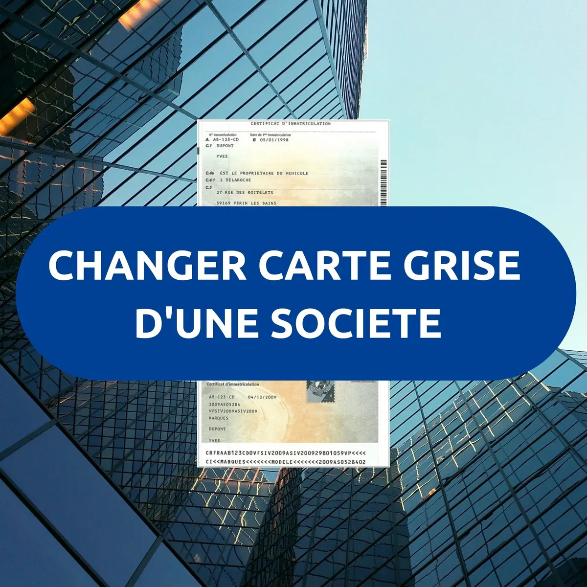Changer la carte grise pour une société sur l'ANTS