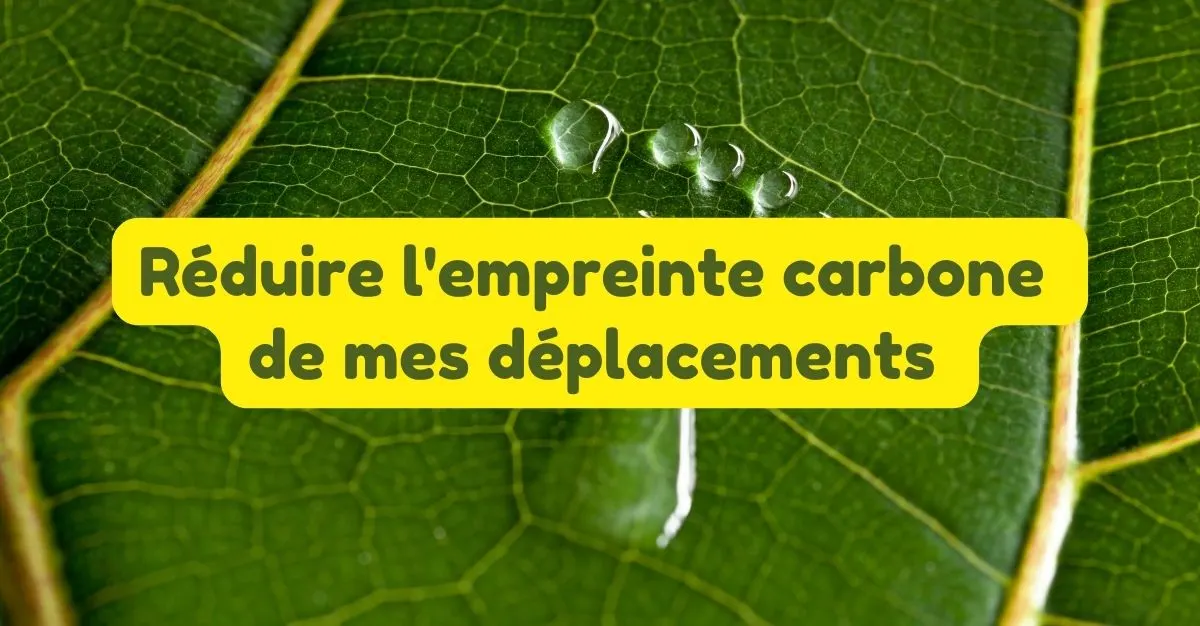 Comment réduire l'empreinte carbone de mes déplacements ?
