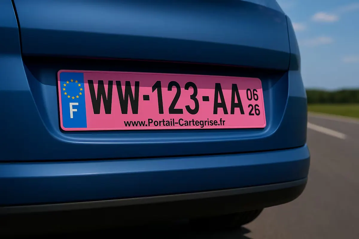Plaques WW roses : ce que ça change pour l’immatriculation provisoire en France dès 2026